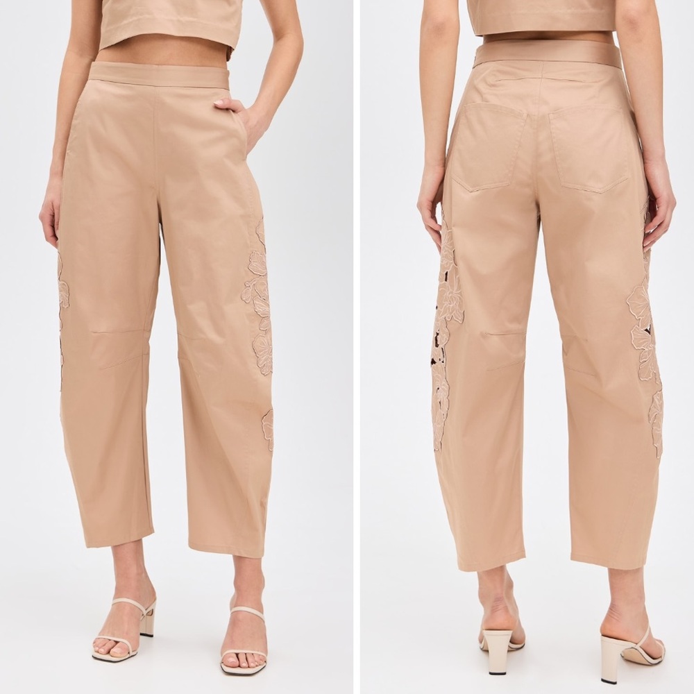 AMUR Blissett laser cut floral pants 00